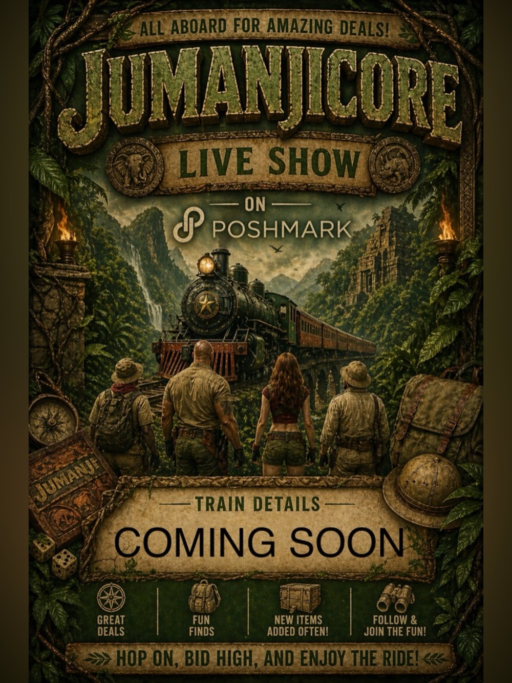 Jumanjicore - Live Show Flyer